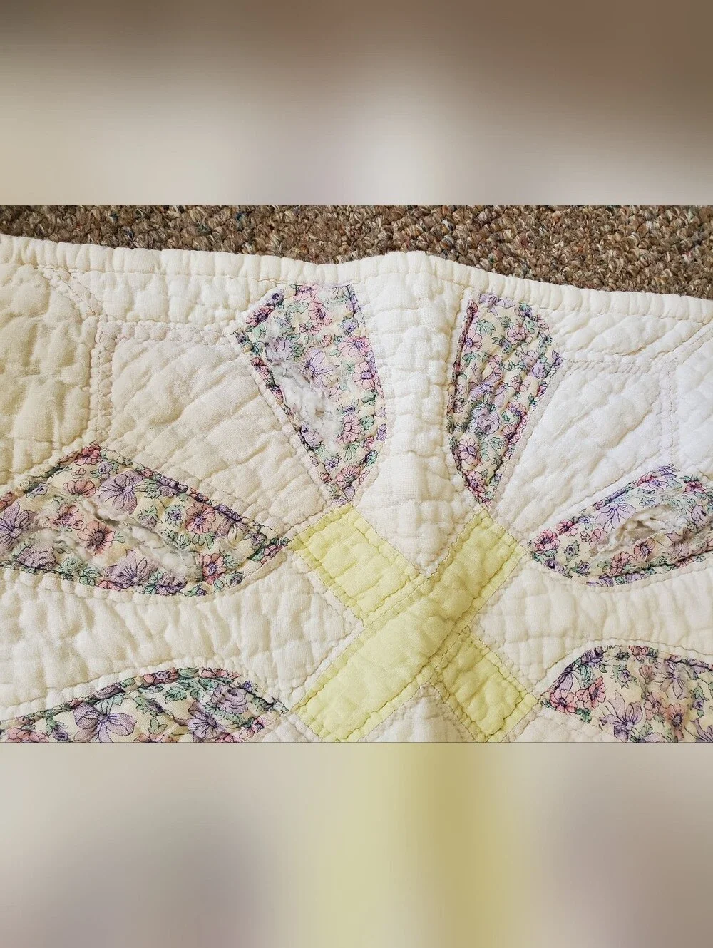 Crinkle Cotton Vintage Handmade Tulip Qulit - Picture 4 of 10